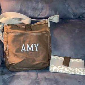 Thirty One Retro Metro Crossbody and Wallet “Amy”